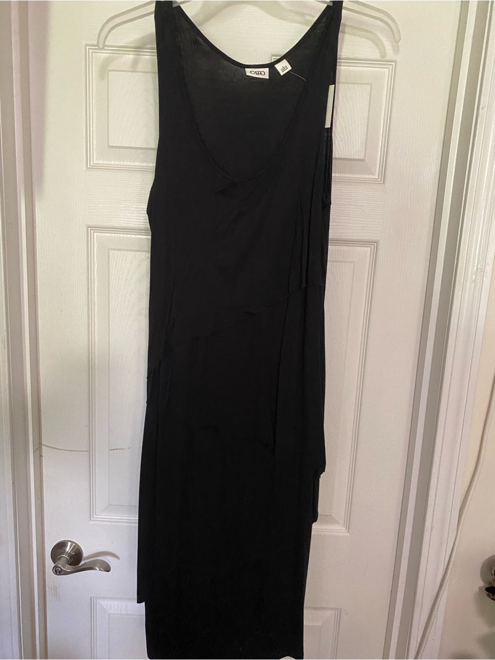 Cato Black Asymmetrical Maxi Dress